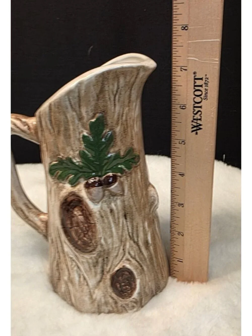 Vtg Retro Ceramic Mid-Century Cottagecore Woodland Mushroom Holland Mold Pitcher